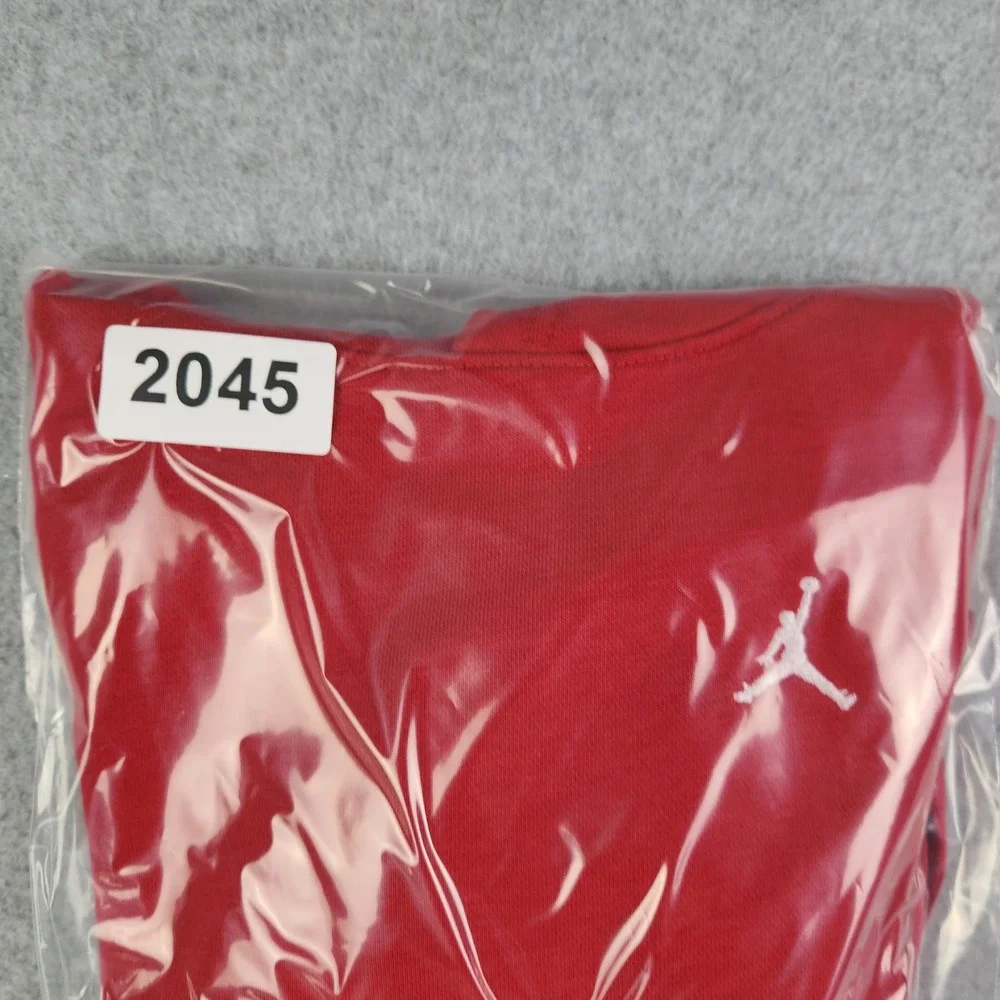 Air Jordan Hoodie Kids 6-7YRS Red Soft Fleece Long Sleeve‎ Jumpman Logo Pullover